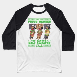 Funny Ugly Sweater Christmas Club Baseball T-Shirt